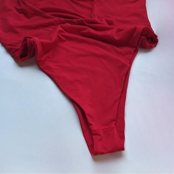 437 Red The Harlow One Piece Swimsuit Size Large - Picture 7 of 9